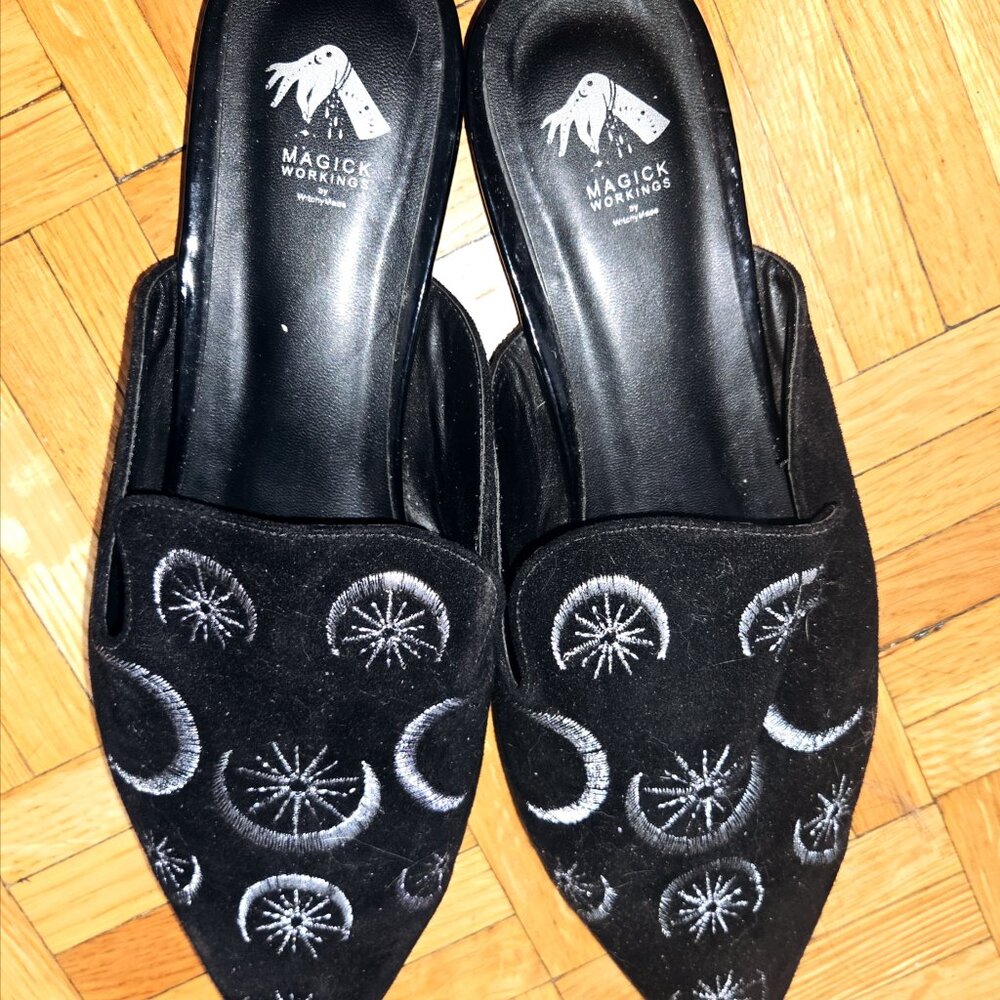 Size 43/9 Embroidered Mules